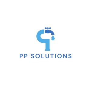 Blue and White Modern Plumbing Logo